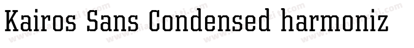 Kairos Sans Condensed harmonized字体转换